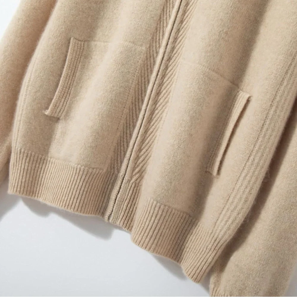 Shabaduer Cashmere & Wool blend Knit Hoodie and Pants Set - Picture 2 of 9